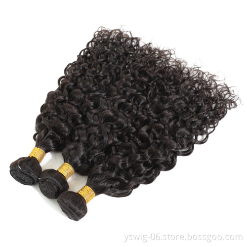 XCCOCO Raw Indian Hair Directly From India Virgin Water Wave, 100 Human Hair Weave Unprocessed Cuticle Aligned Hair